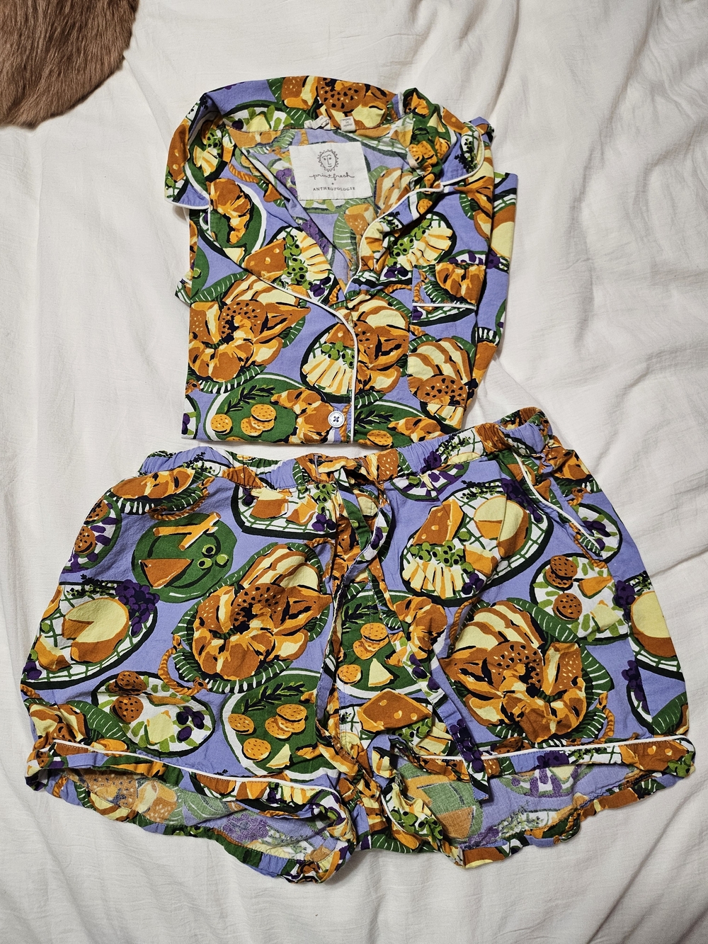 Printfresh Cheese Plate Short Sleep Set Size Small - Picture 6 of 8